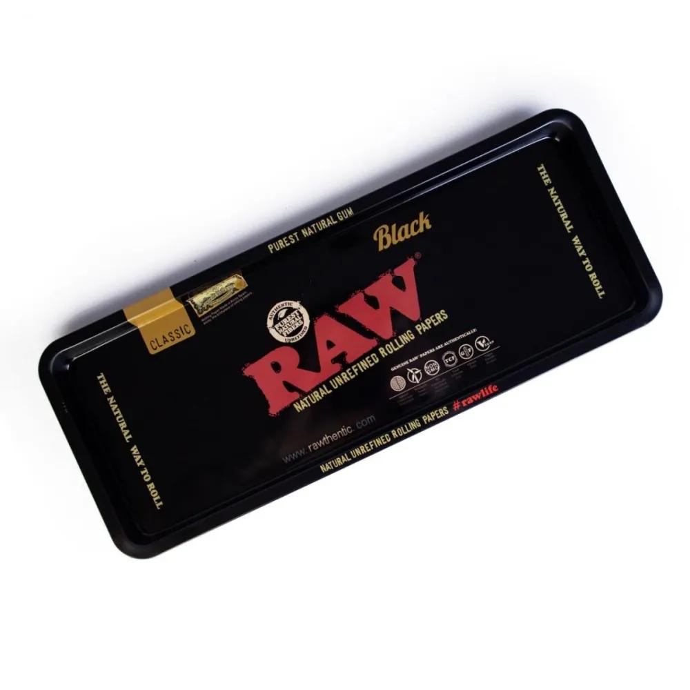 Поднос Raw Black Metal Rolling Tray Long 47x17