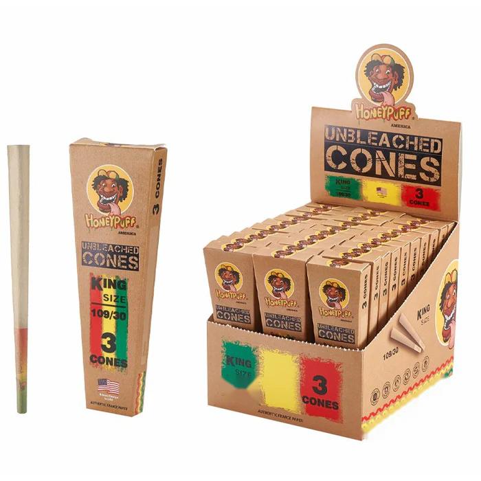 HoneyPuff конусы King Size Unbleached 3шт.