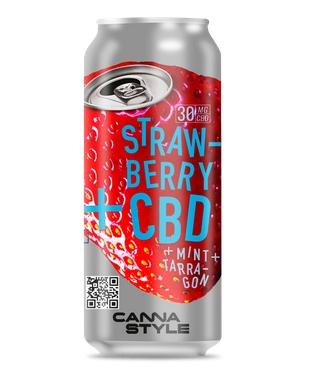 Лимонад Клубника Мята Тархун с CBD 0.33 CannaStyle