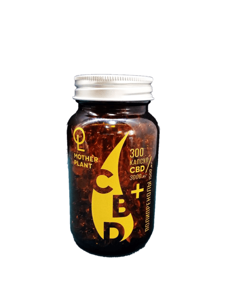 Масло CBD с полипренолами в капсулах (300 капсул по 10 мг), Motherplant